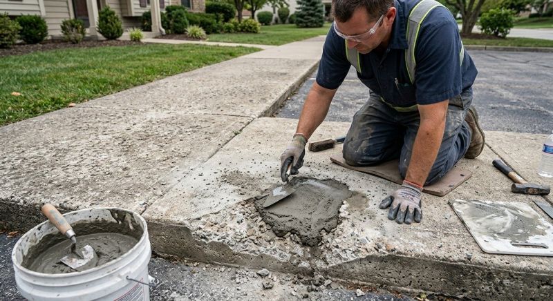 Chipped Concrete Repair in Des Moines, IA