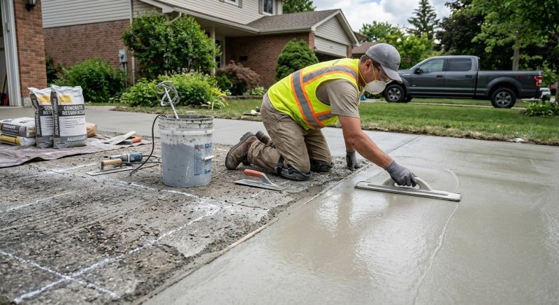 Concrete Driveway Resurfacing in West Des Moines, IA