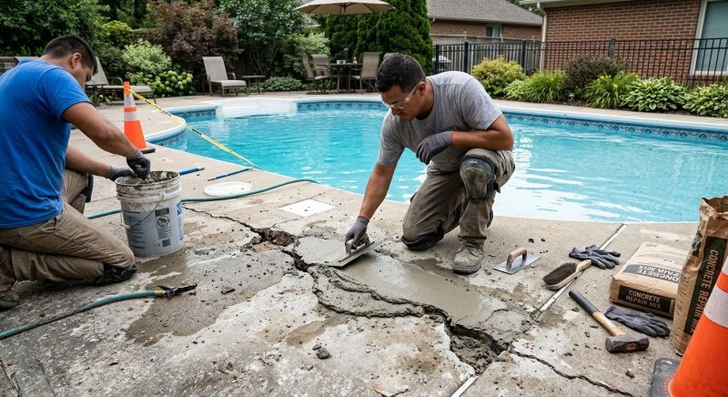 Concrete Pool Deck Repair in Corpus Christi, TX