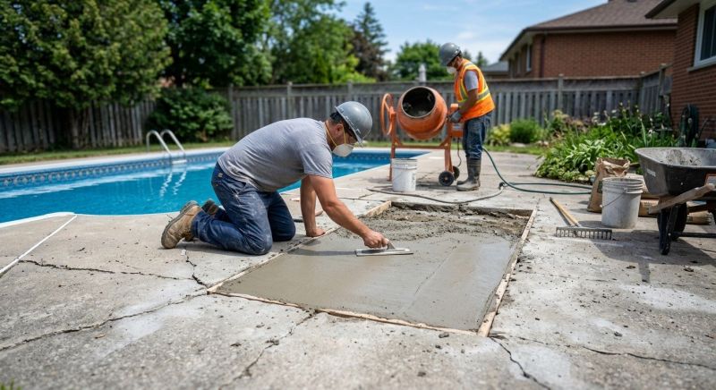 Concrete Pool Deck Repair in Des Moines, IA