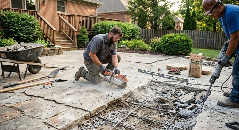 Patio Concrete Repair in Des Moines, IA