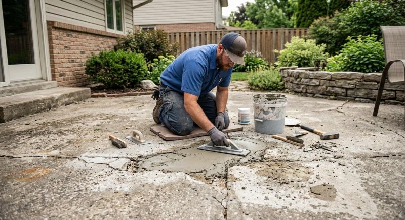 Patio Concrete Repair in West Des Moines, IA