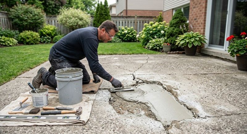 Patio Slab Repair in West Des Moines, IA